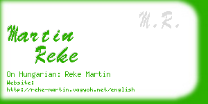 martin reke business card